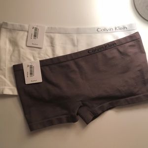 2 pairs of Calvin Klein Boyshorts